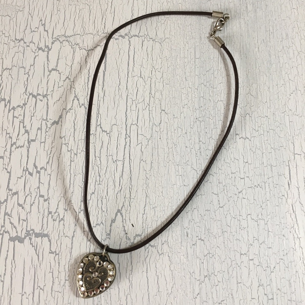 Handmade Rhinestone Heart Choker - Picture 2 of 7